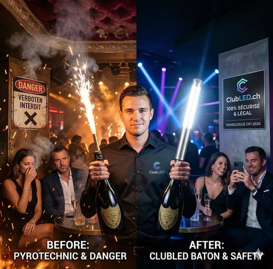 Interdiction de la Pyrotechnie en Suisse : Le Bâton LED, l'Alternative Indispensable pour vos Soirées VIP - ClubLED